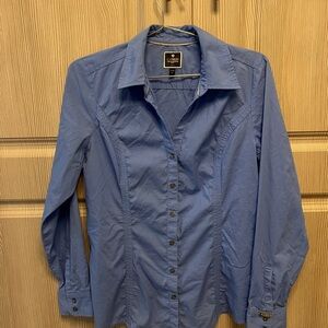Express Women’s Casual Blue Button-Down Shirt